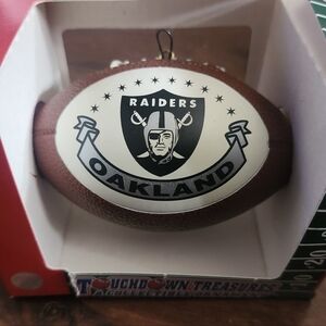 Vintage Oakland Raiders Football Ornament by Touchdown Treasures